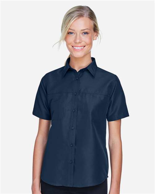Navy Women's Key West Short Sleeve Performance Staff Shirt - M580W