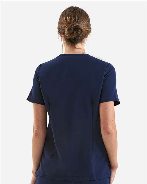 Navy Women&#39;s Limitless V-Neck Stretch Scrub Top - NN300