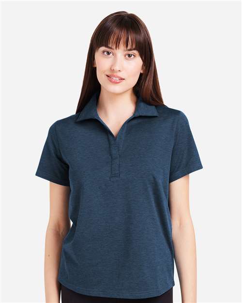 Navy Women&#39;s Marbled Fairway Polo - PDP7058