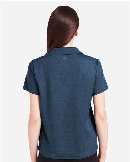 Navy Women&#39;s Marbled Fairway Polo - PDP7058