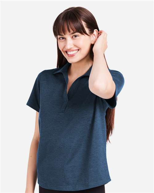 Navy Women&#39;s Marbled Fairway Polo - PDP7058