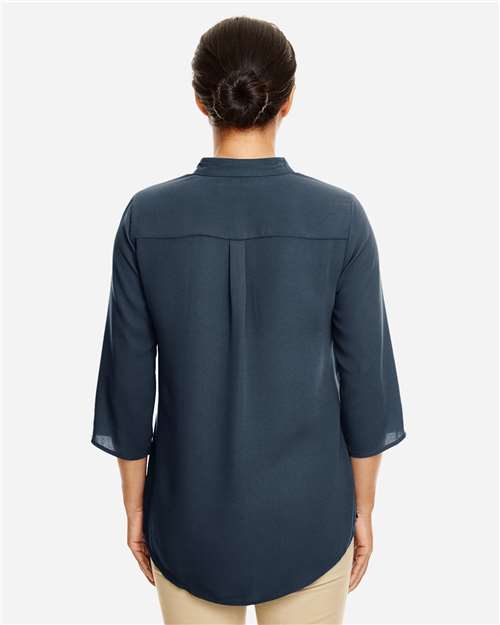 Navy Women&#39;s Perfect Fit™  Three-Quarter Sleeve Crepe Tunic - DP611W