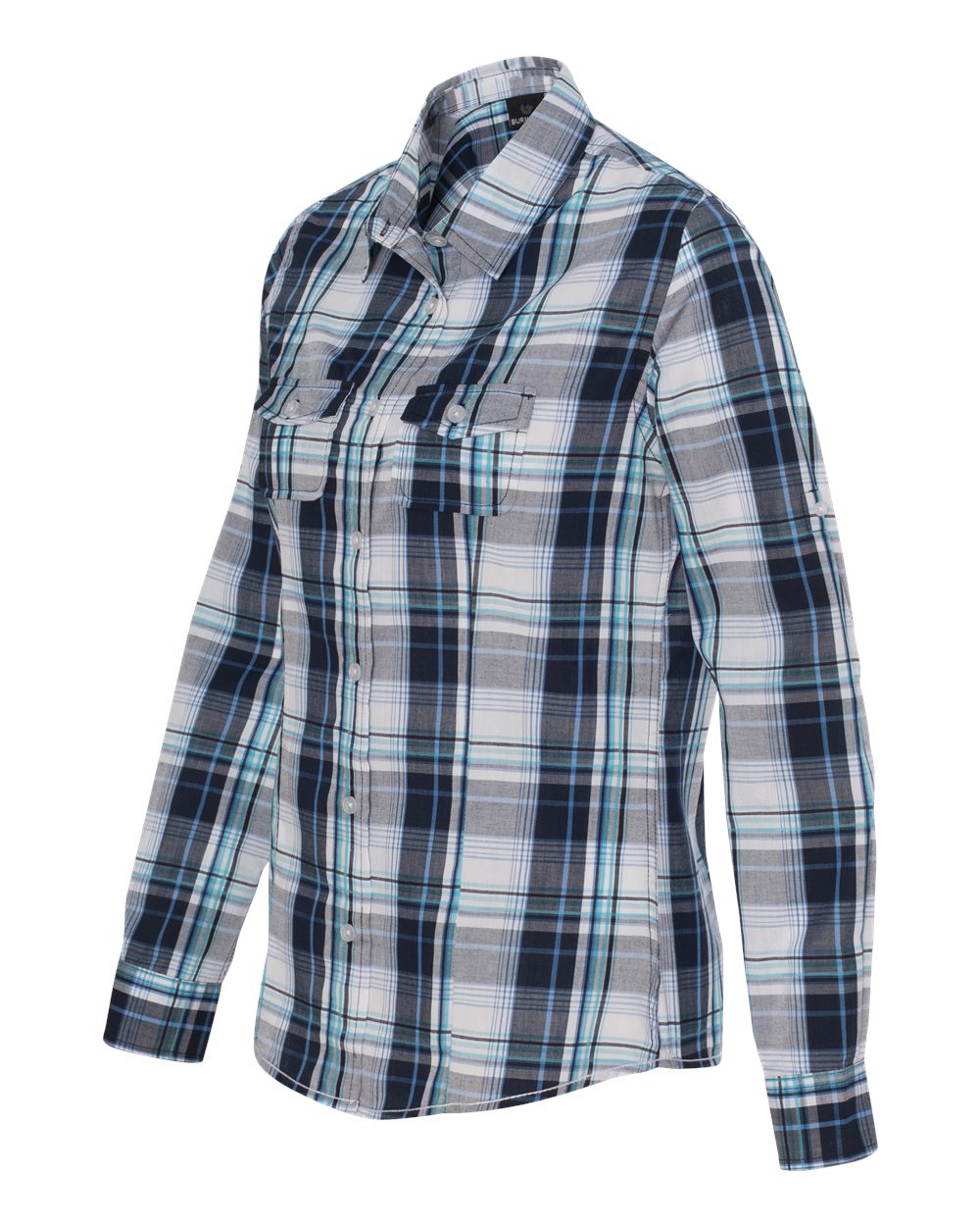 Navy Women's Plaid Shirt - 5222