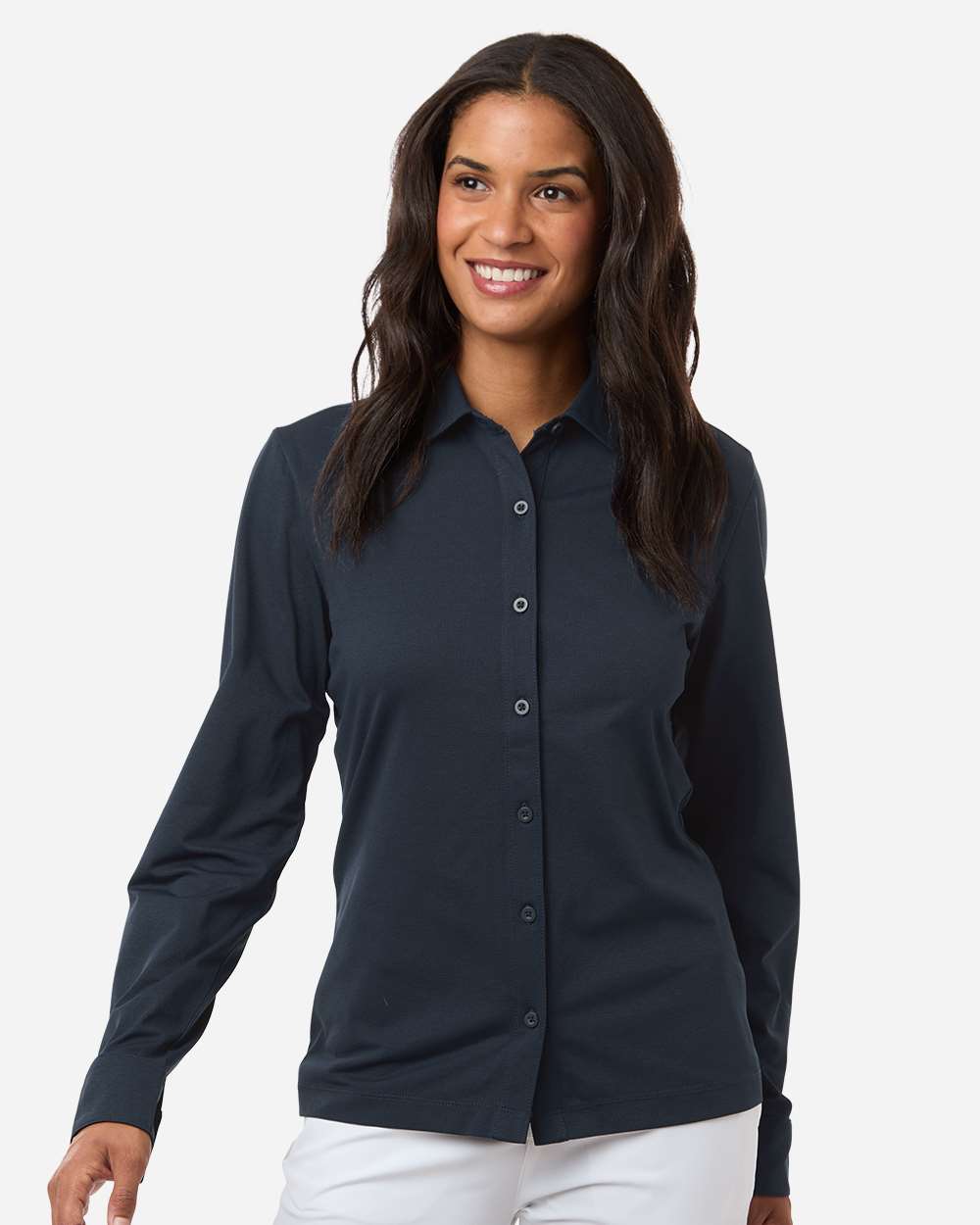 Navy Women's Pro-Flex Sorona® Button Down Shirt - 41SPLL