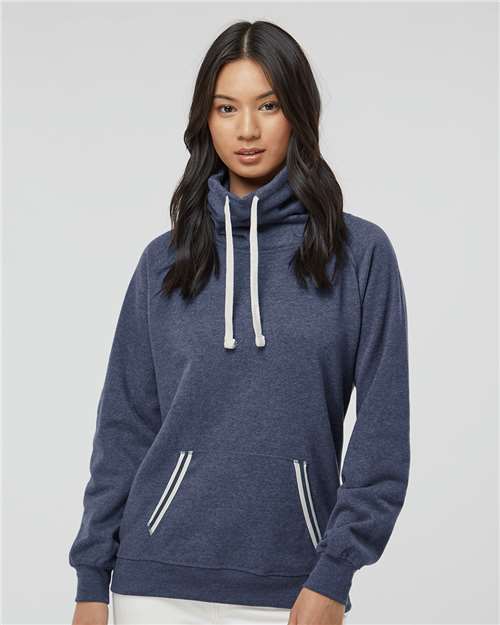 Navy Women’s Relay Cowl Neck Sweatshirt - 8653
