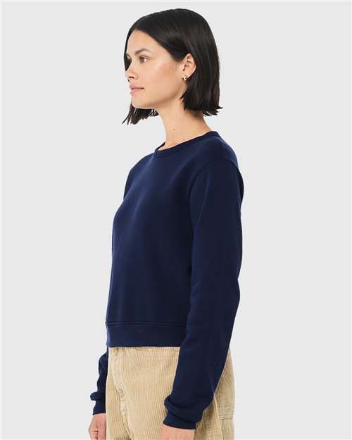 Navy Women&#39;s Sponge Fleece Classic Crewneck Sweatshirt - 7511