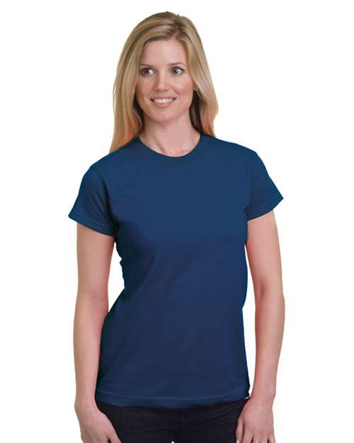 Navy Women's USA-Made Fine Jersey T-Shirt - 5850