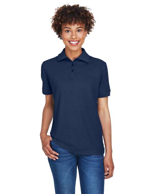 Navy Women's Whisper Pique Polo - 8541
