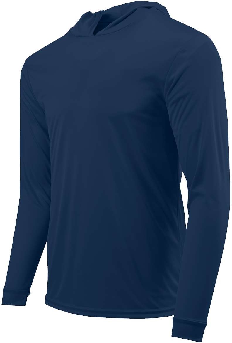 Navy Youth Bahama Performance Hooded Long Sleeve T-Shirt - 221Y