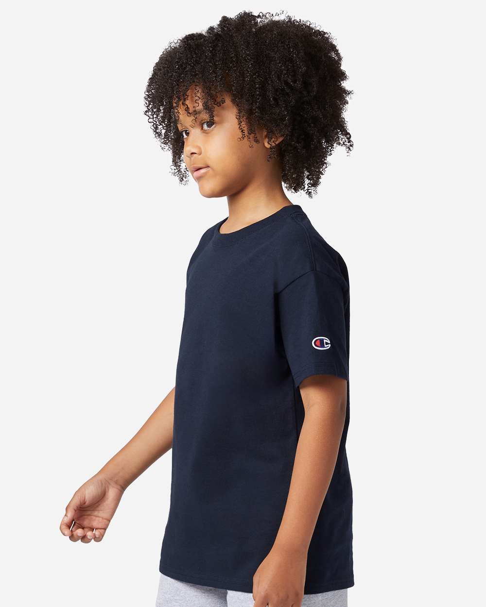 Navy Youth Jersey T-Shirt - CH1081 plain