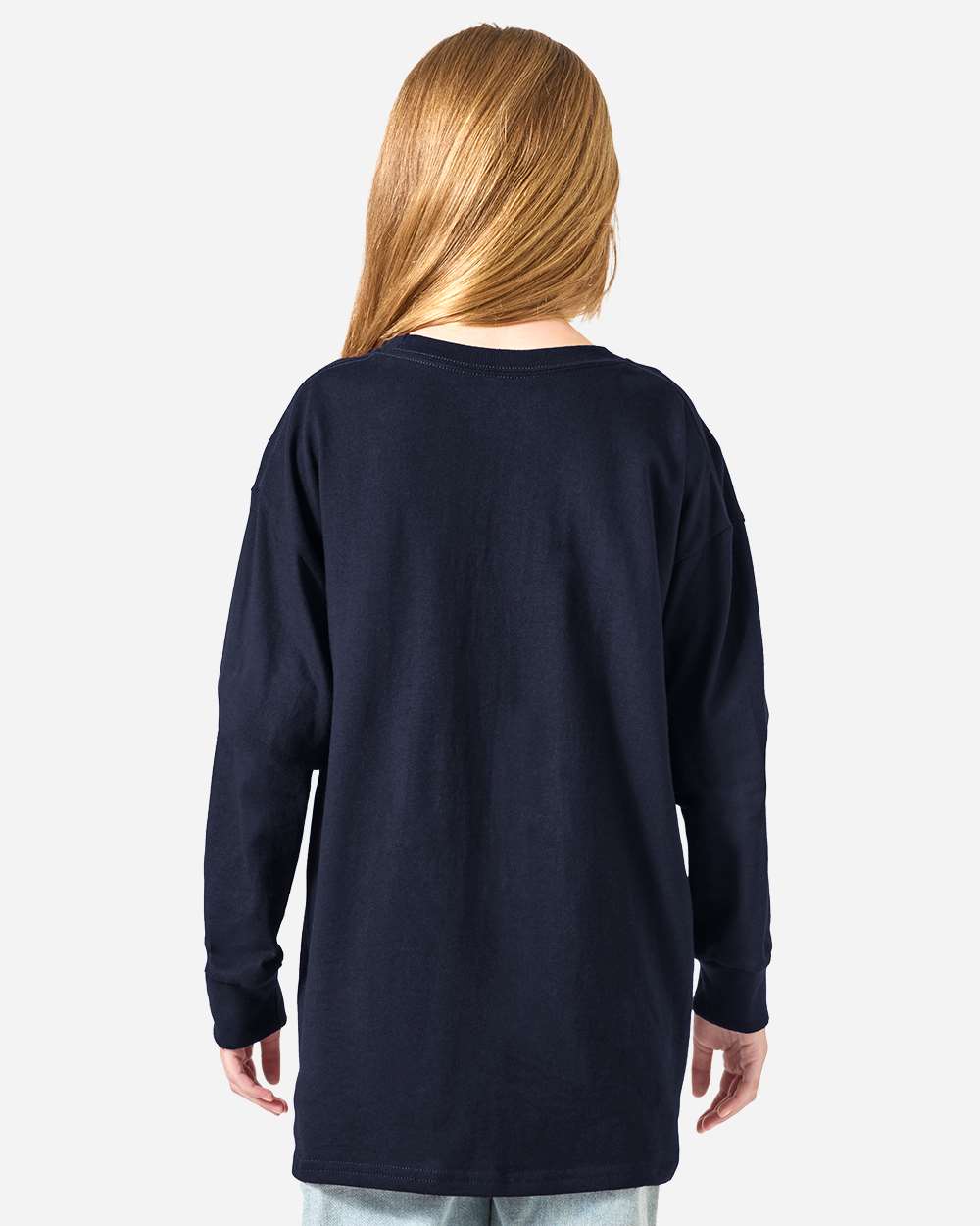 Navy Youth Long Sleeve T-Shirt - CH1751 plain