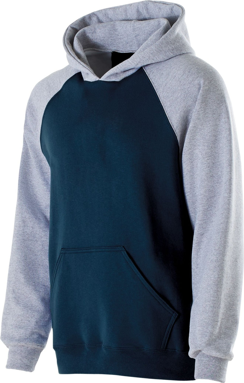 NAVY/ATHLETIC HEATHER YOUTH BANNER HOODIE