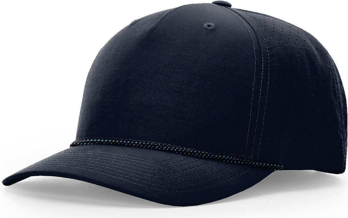 Navy/Midnight Navy-Grey-Blue Laser Perf Performance Rope Cap