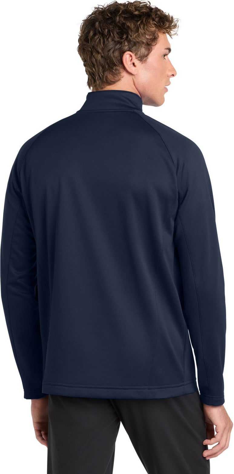 Navy/Silver Sport-Tek Sport-Wick Fleece 1/4-Zip Pullover. F243