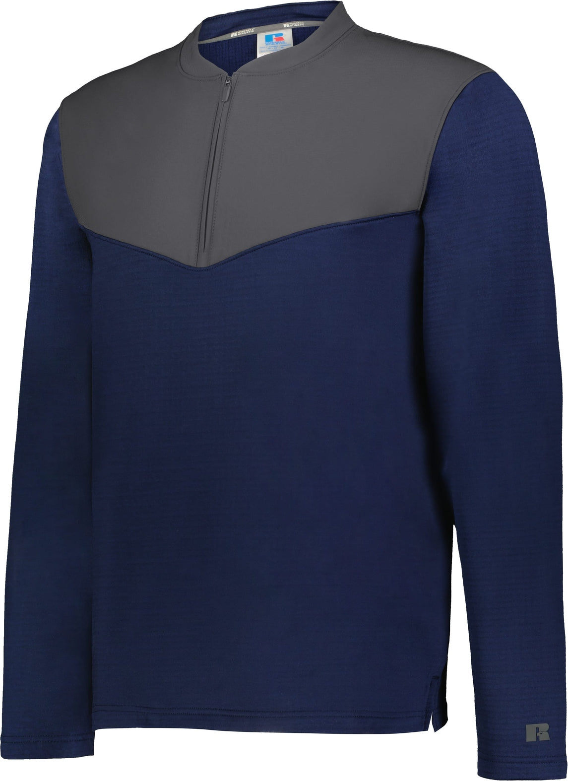 NAVY/STEALTH SIDELINE GRID 1/4 ZIP PULLOVER