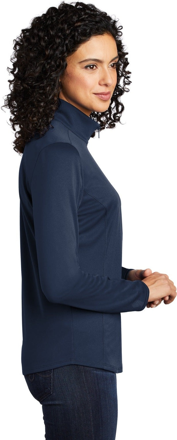 Navy/Steel Gry Port Authority Women's Silk Touch Performance 1/4-Zip LK584