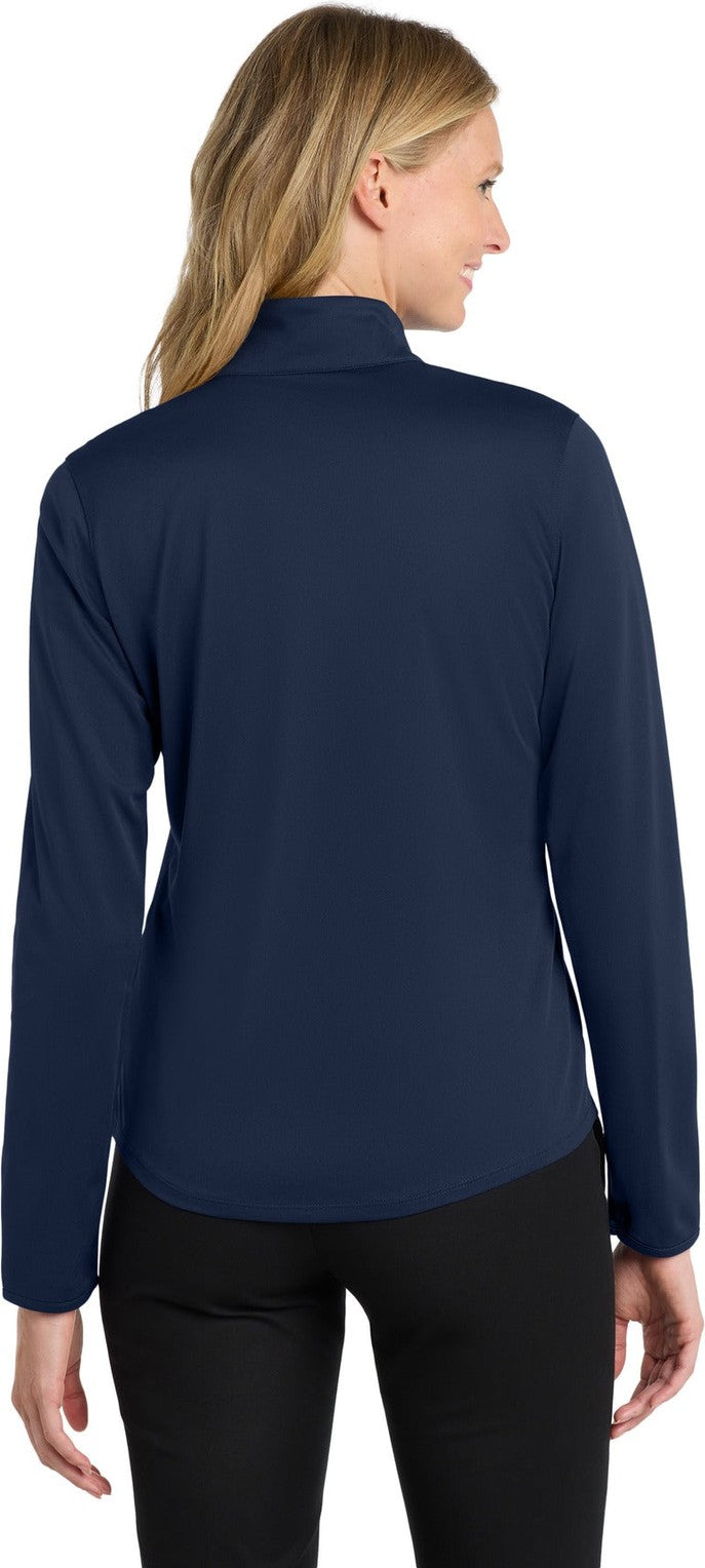 Navy/Steel Gry Port Authority Women's Silk Touch Performance 1/4-Zip LK584