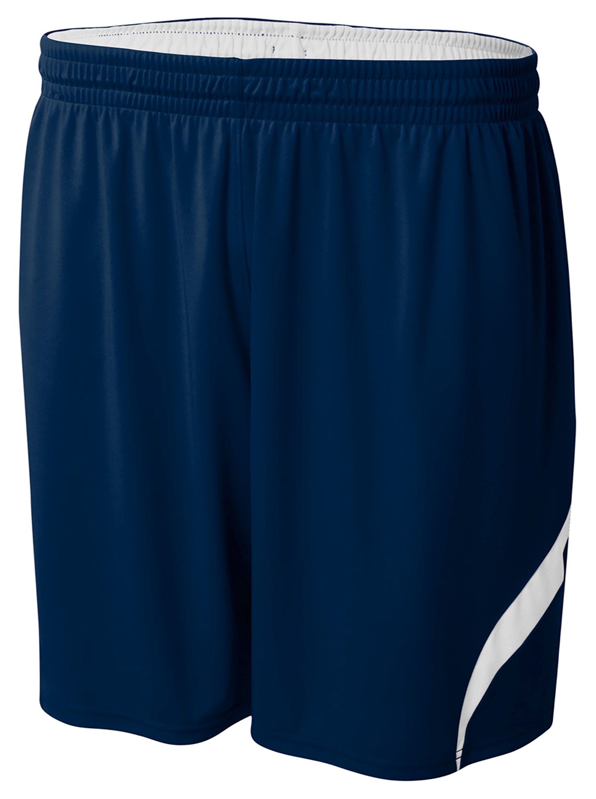 NAVY/WHITE A4 6" Youth Double Double Rweversible Short  grouped