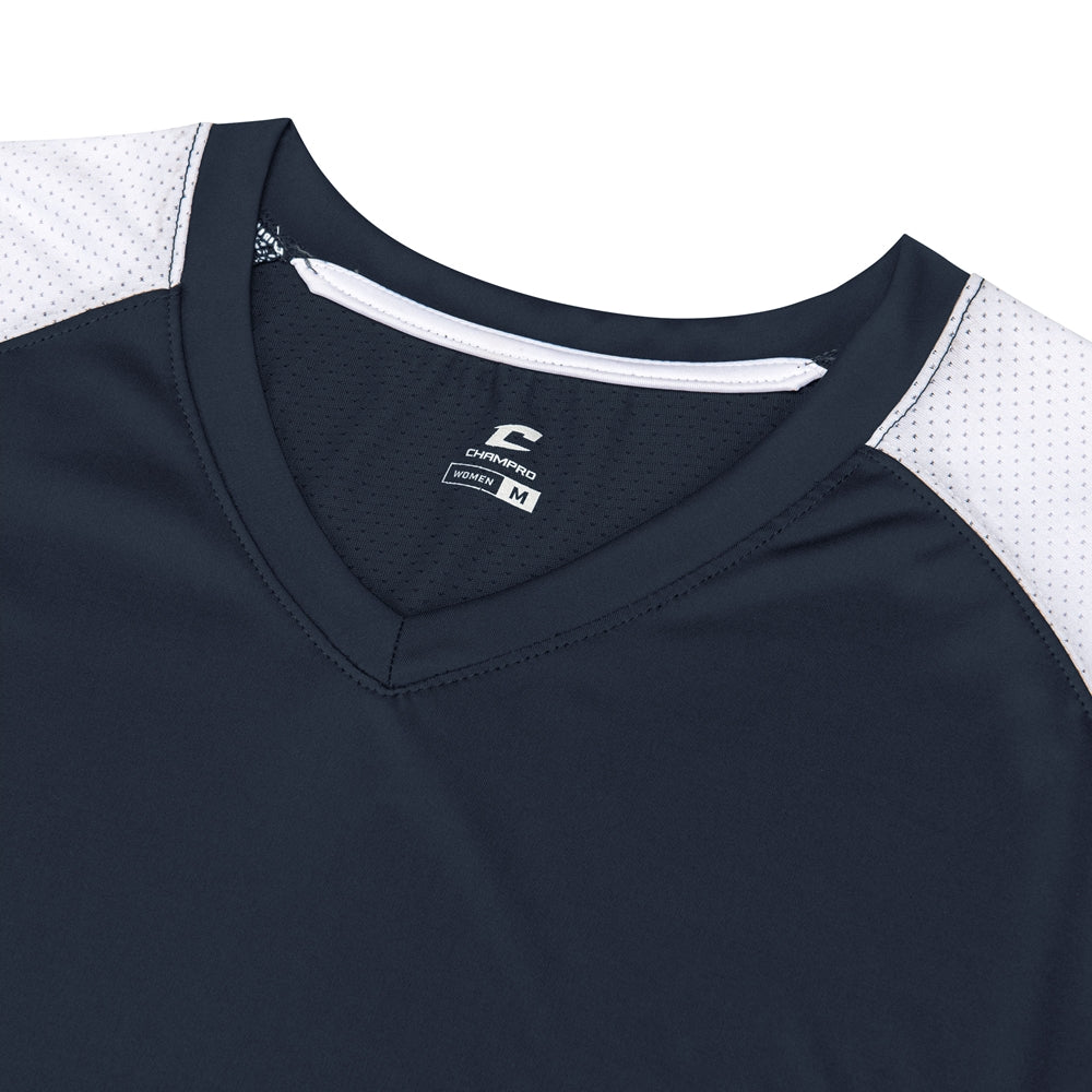NAVY,WHITE Infinite V-Neck Short Sleeve Jersey