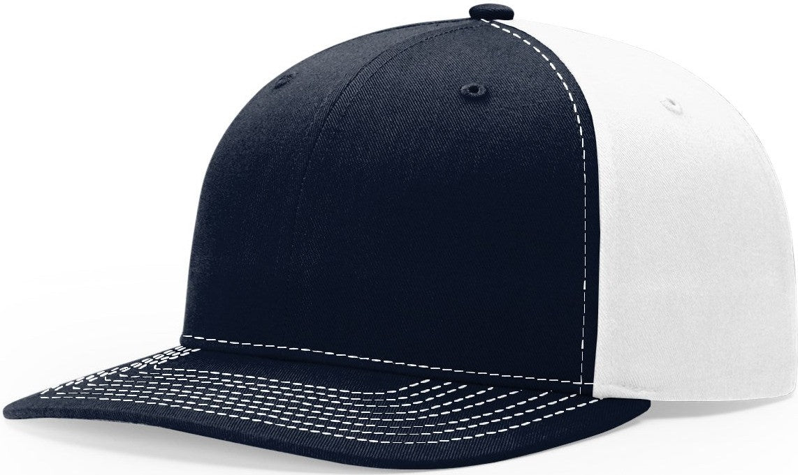 Navy/White Solid Twill Trucker