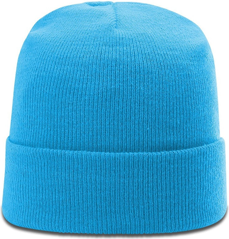 Neon Blue Solid Beanie with Cuff