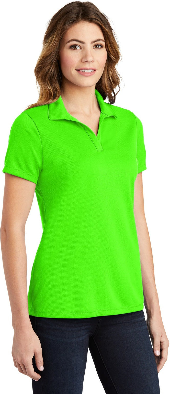 Neon Green Sport-Tek Women's PosiCharge RacerMesh Polo. LST640