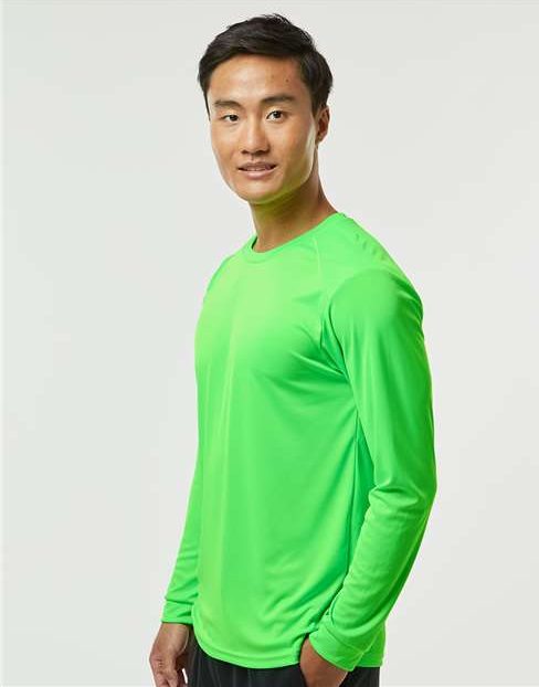Neon Lime Long Islander Performance Long Sleeve T-Shirt - 210