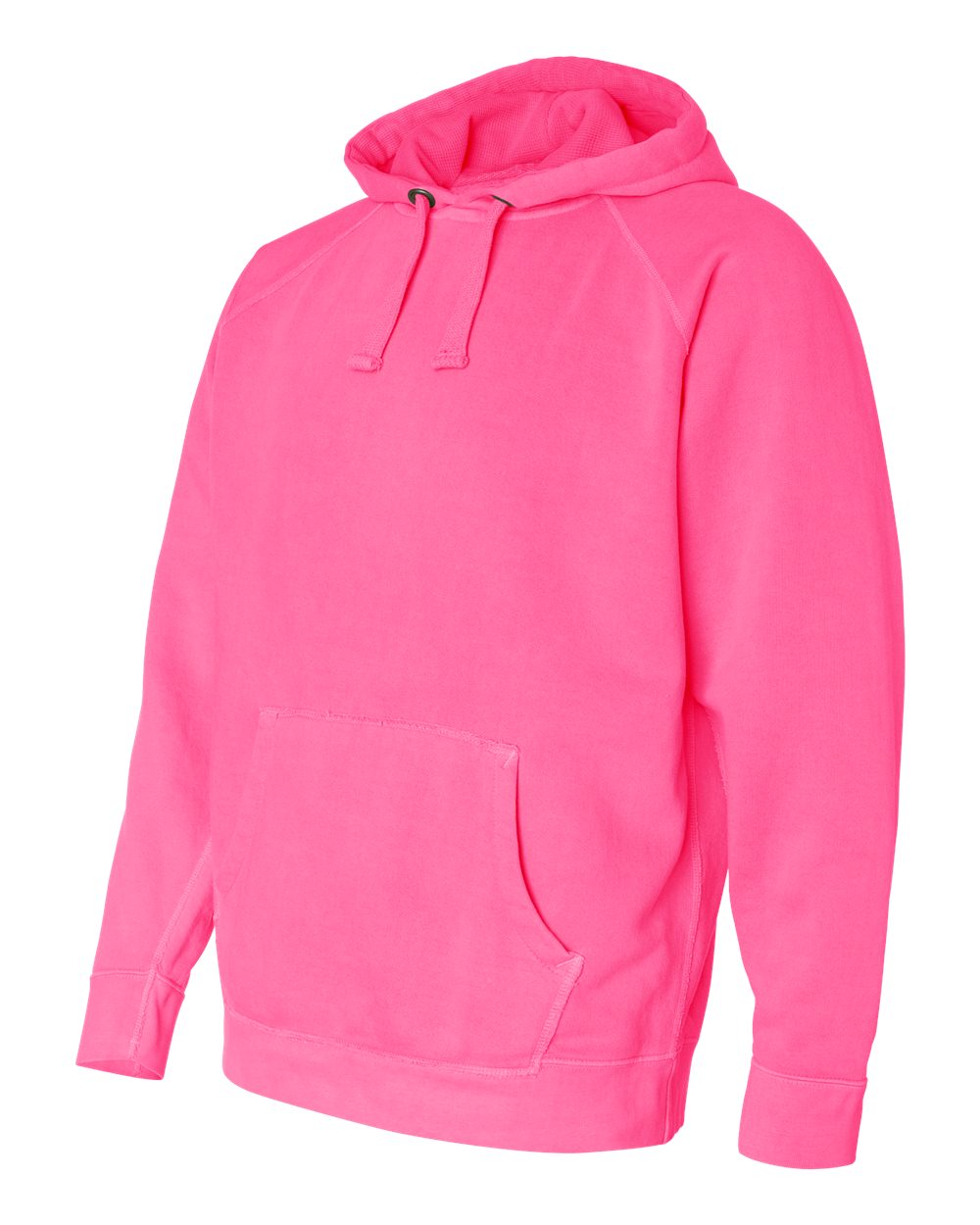 Neon Pink Garment Dyed Hooded Sweatshirt - 1565
