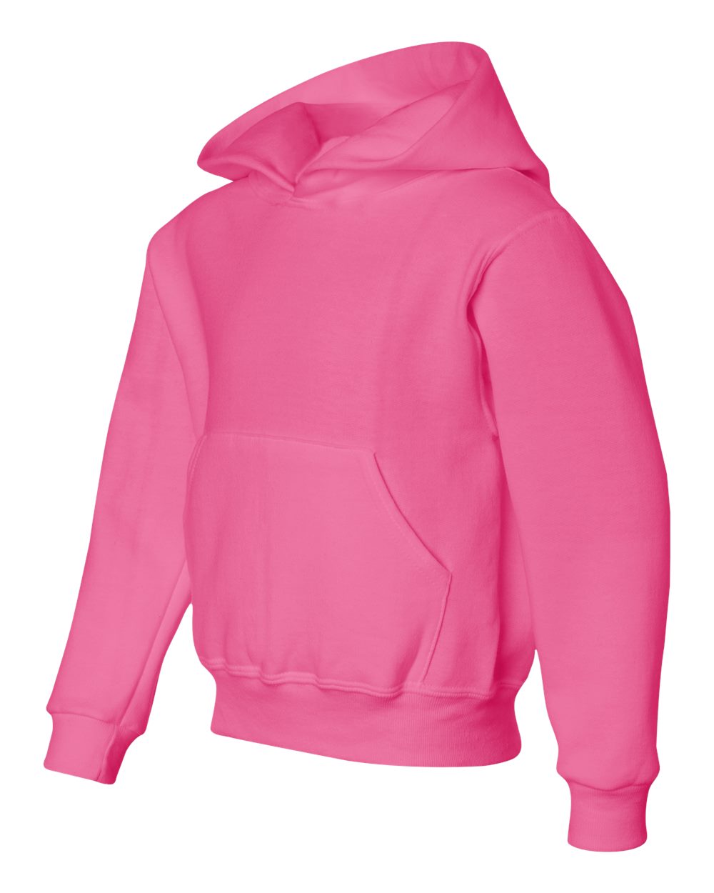 Neon Pink NuBlend® Youth Hooded Sweatshirt - 996YR