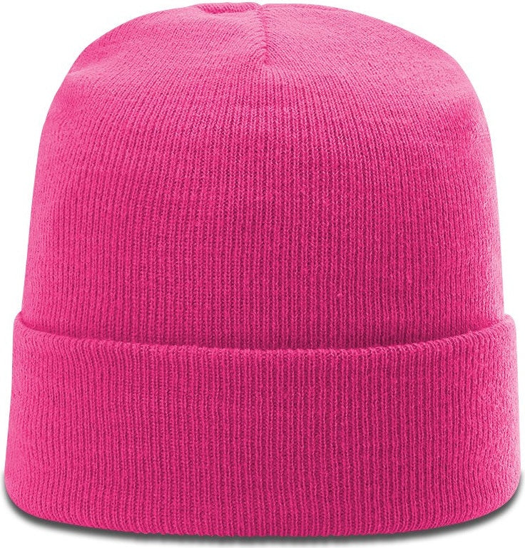 Neon Pink Solid Beanie with Cuff