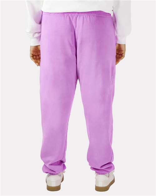 Neon Violet Garment-Dyed Lightweight Fleece Sweatpants - 1469