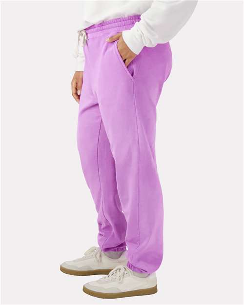 Neon Violet Garment-Dyed Lightweight Fleece Sweatpants - 1469