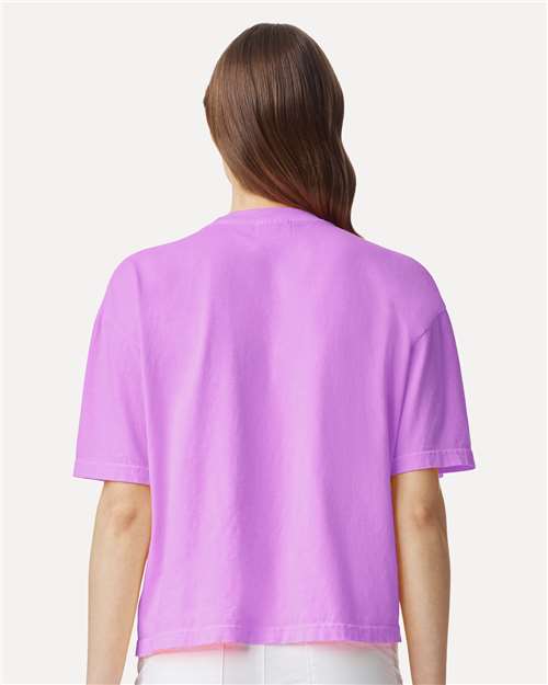 Neon Violet Women&#39;s Heavyweight Boxy T-Shirt - 3023CL