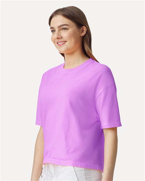 Neon Violet Women&#39;s Heavyweight Boxy T-Shirt - 3023CL