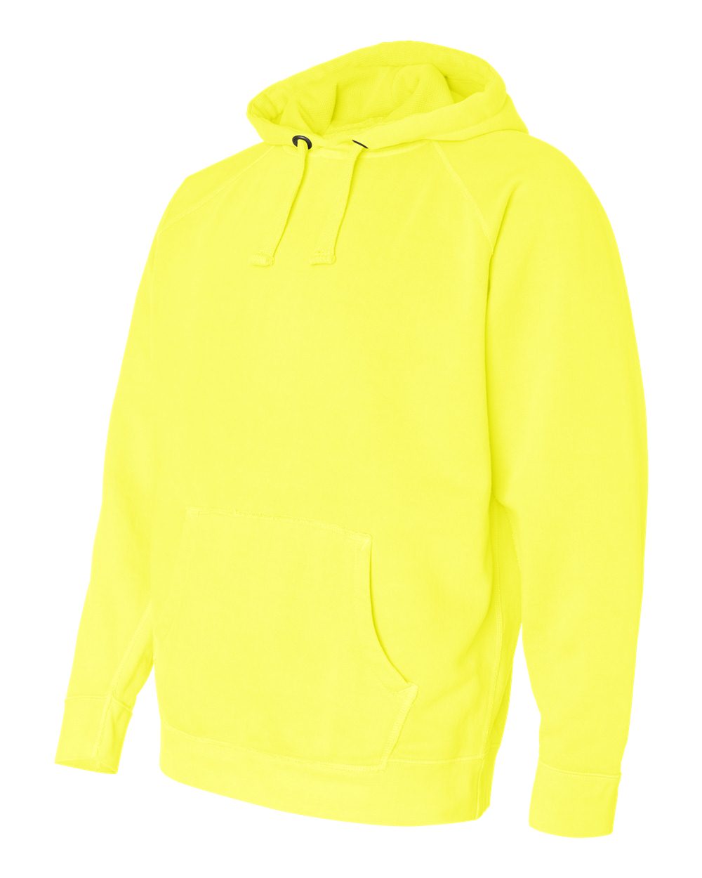 Neon Yellow Garment Dyed Hooded Sweatshirt - 1565
