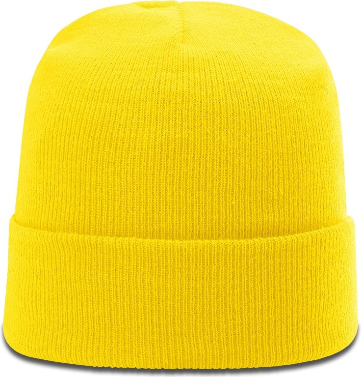 Neon Yellow Solid Beanie with Cuff