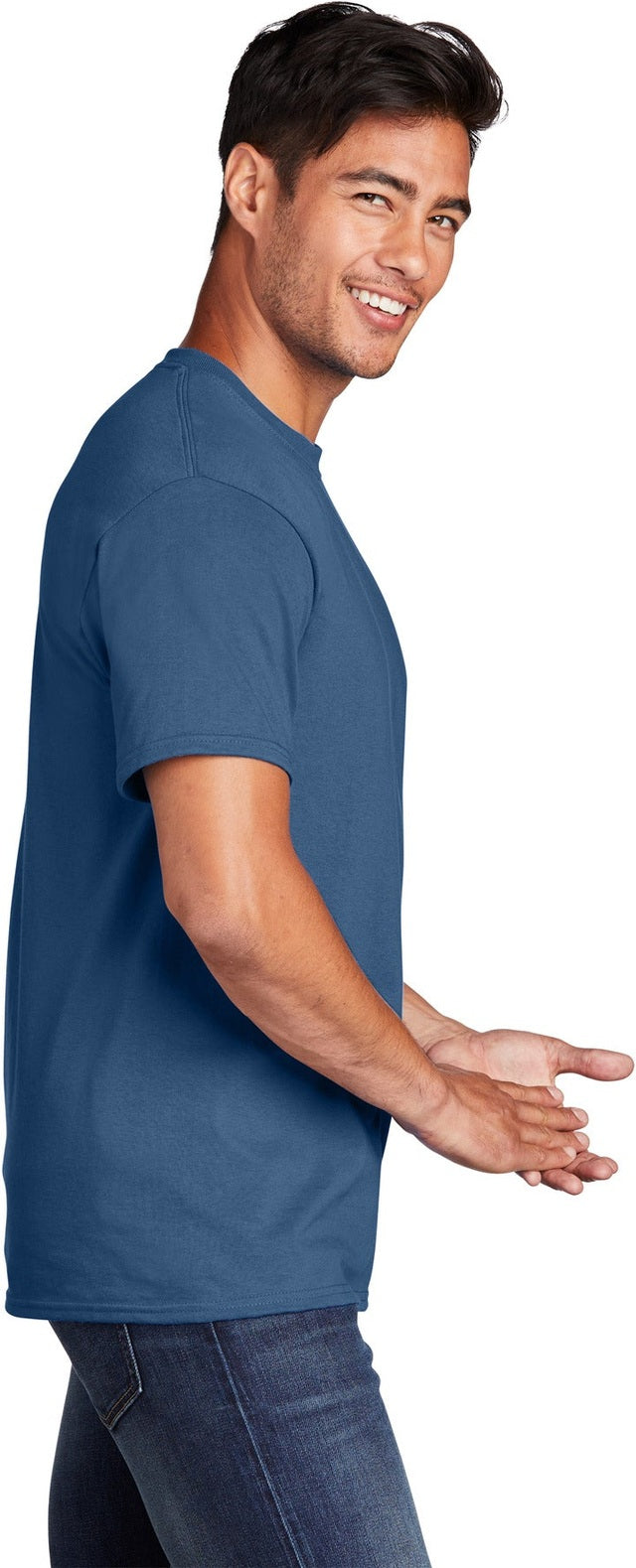 NeptuneBl Port & Co Core Cotton Tee. PC54