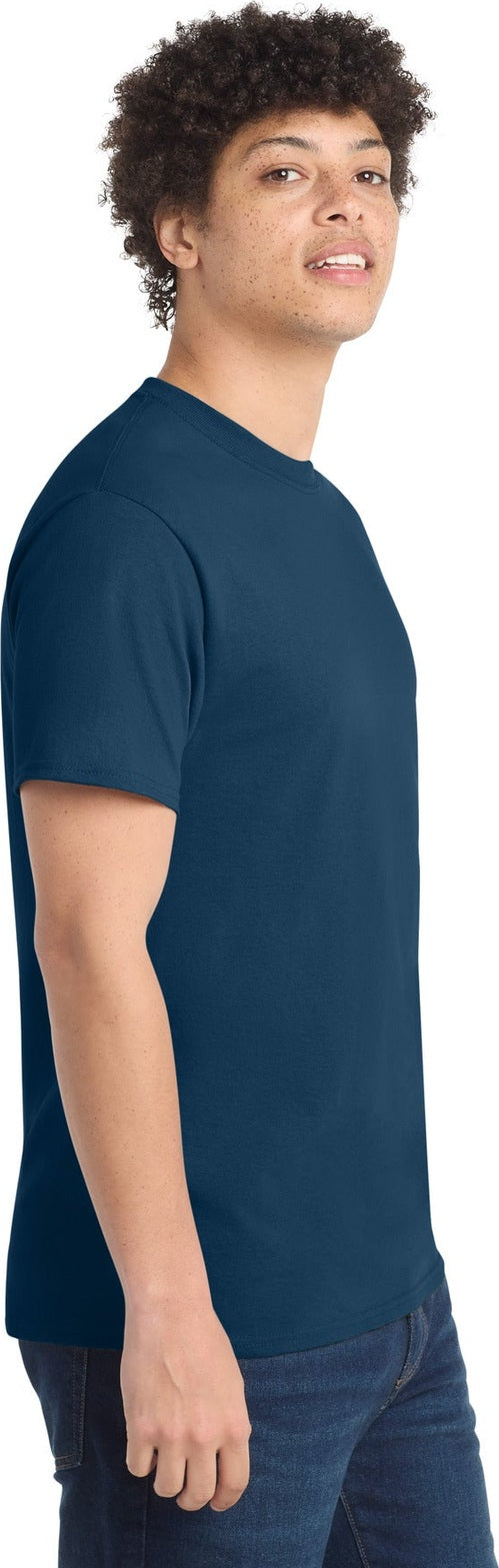NeptuneBl Port & Co Core Cotton Tee. PC54