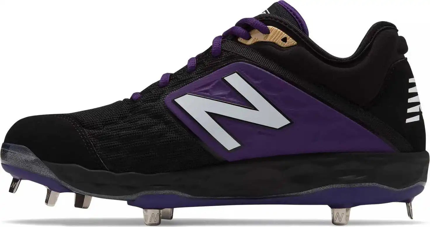 New Balance 3000v4 Fresh Foam Metal Cleats Low Cut - Black Purple