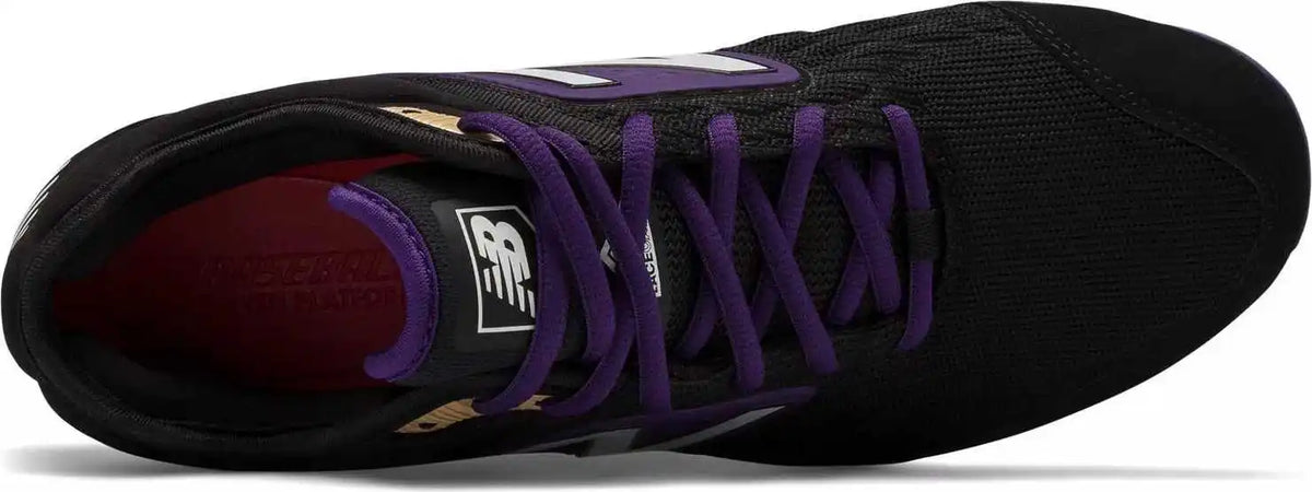 New Balance 3000v4 Fresh Foam Metal Cleats Low Cut - Black Purple