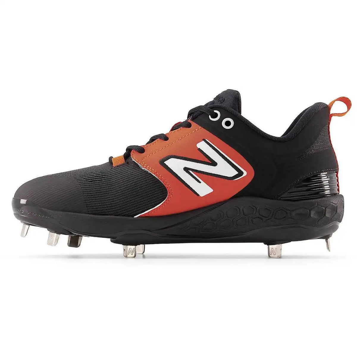 New Balance 3000v6 Fresh Foam Metal Cleats Low Cut - Black Orange
