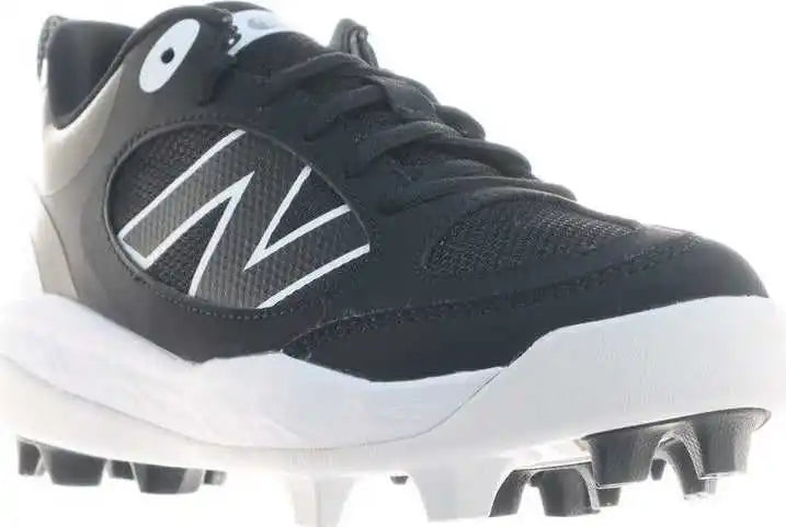 New Balance 3000v7 Boys Fresh Foam Rubber Molded Cleats - Black White