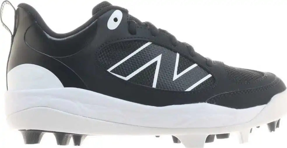 New Balance 3000v7 Boys Fresh Foam Rubber Molded Cleats Wide - Black White