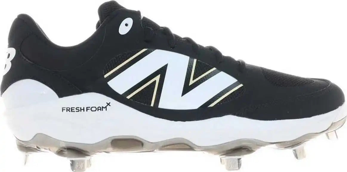 New Balance 3000v7 Fresh Foam x Metal Cleats Black White