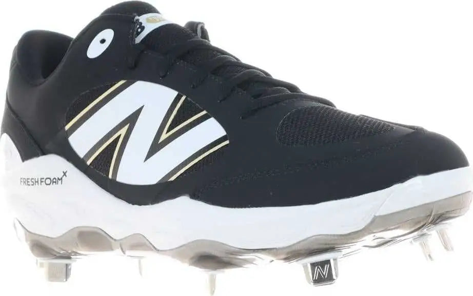 New Balance 3000v7 Fresh Foam x Metal Cleats - Black White