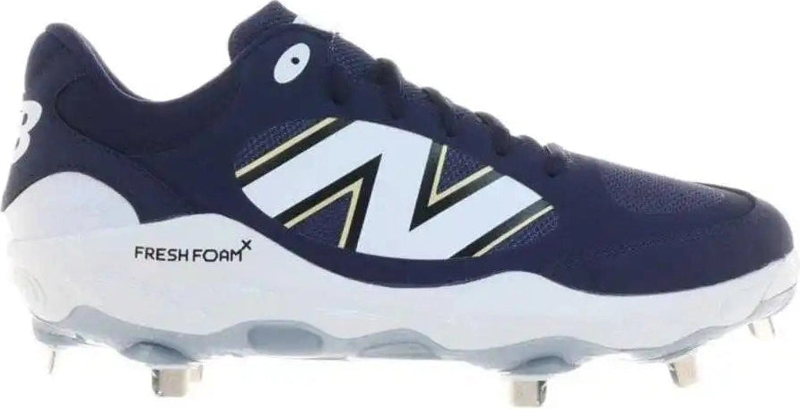 New Balance 3000v7 Fresh Foam x Metal Cleats - Team Navy White