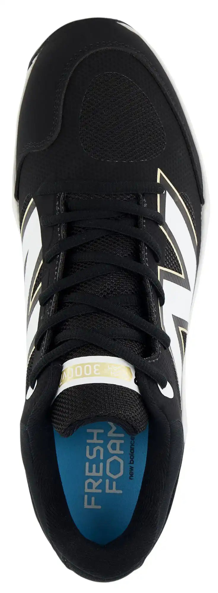 New Balance 3000v7 Fresh Foam x Molded Cleats - Black Synthetic White