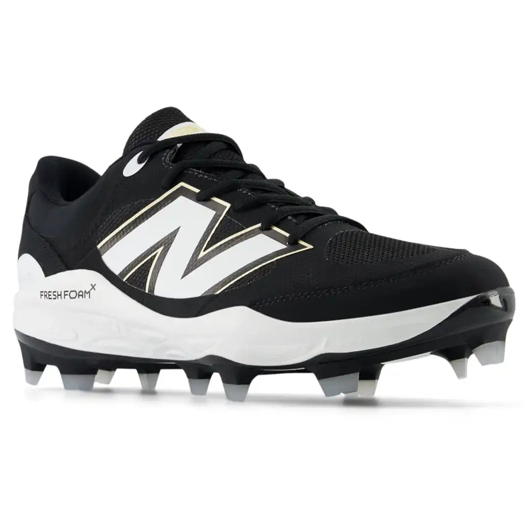 New Balance 3000v7 Fresh Foam x Molded Cleats - Black Synthetic White