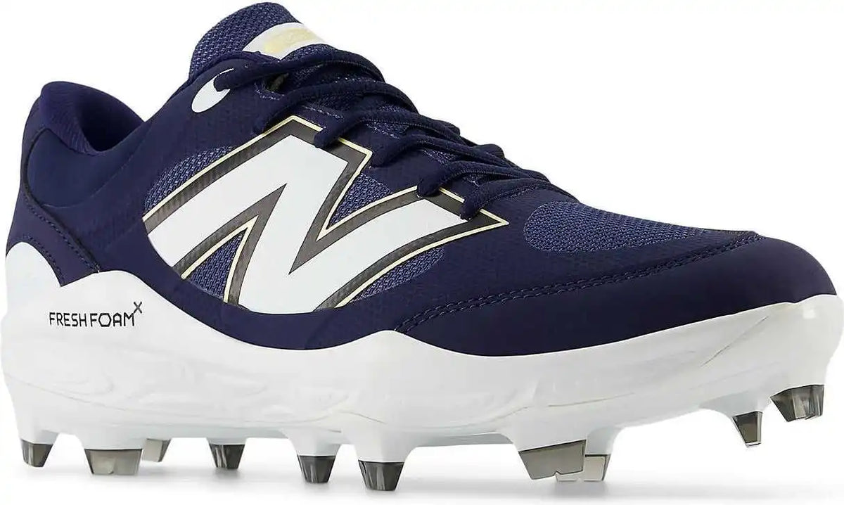 New Balance 3000v7 Fresh Foam x Molded Cleats - Navy White