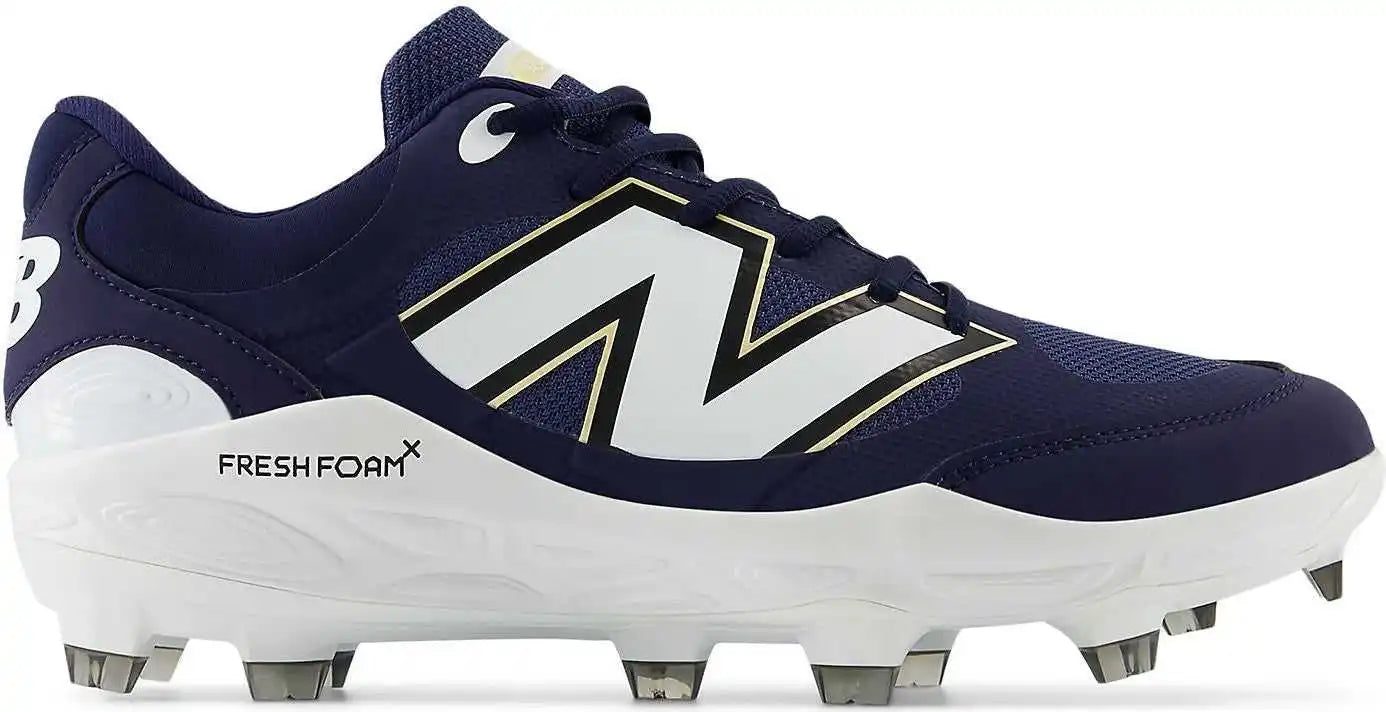 New Balance 3000v7 Fresh Foam x Molded Cleats - Navy White